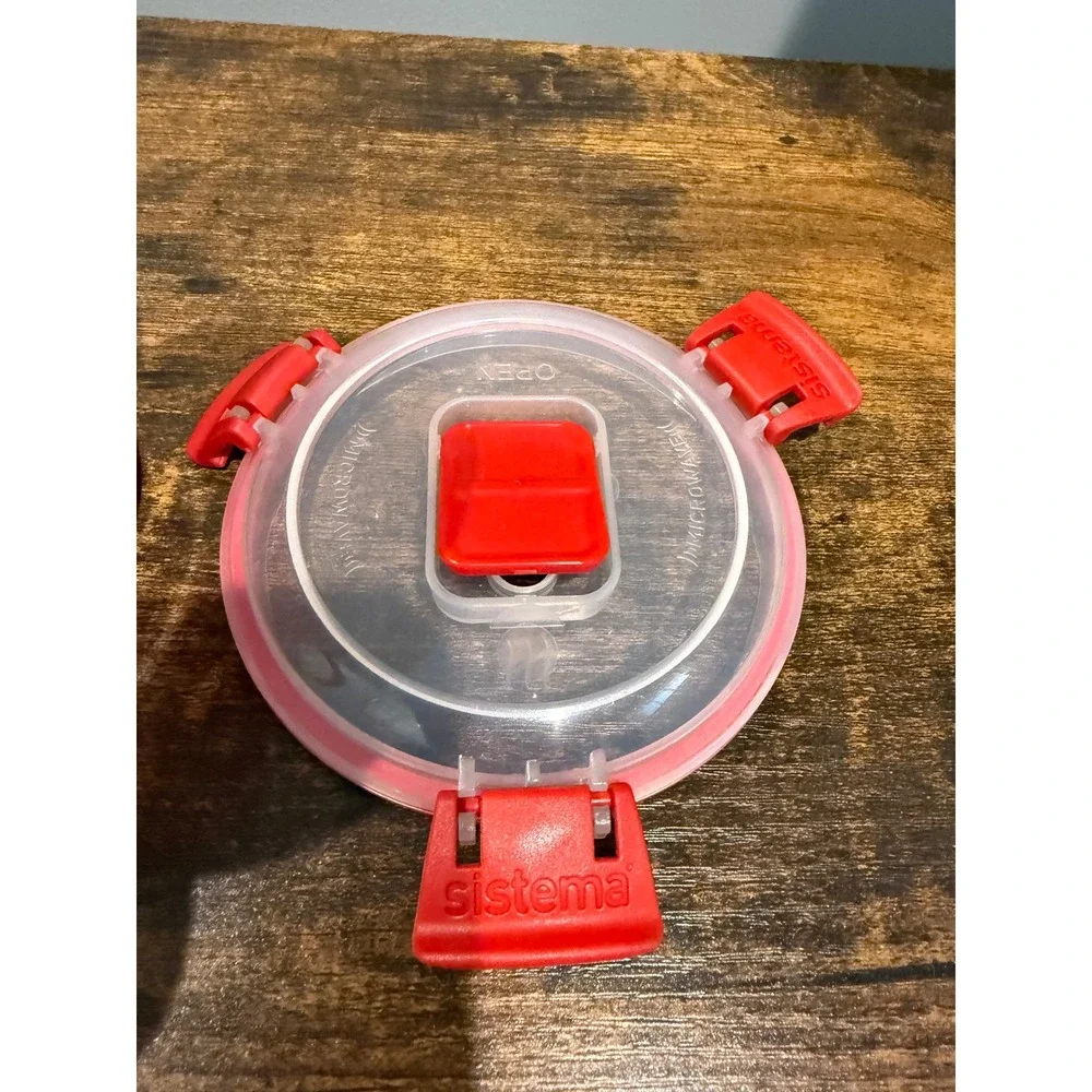 Sistema Red Microwave Soup Mug BPA Free Plastic Container/ Vent Lid 22oz 2010